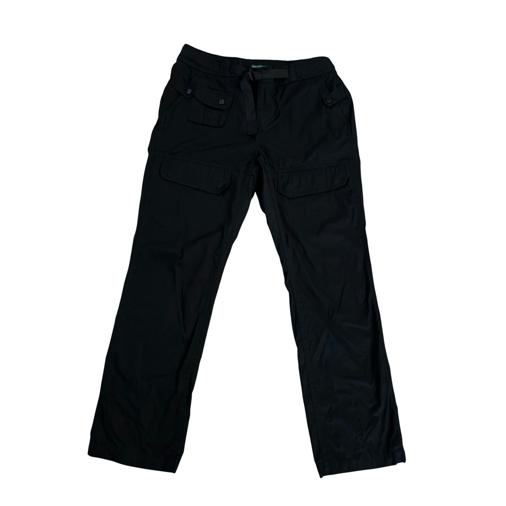 Lauren Ralph Lauren Black Cargo Pants Womens 14 Utility Belted Straight Leg